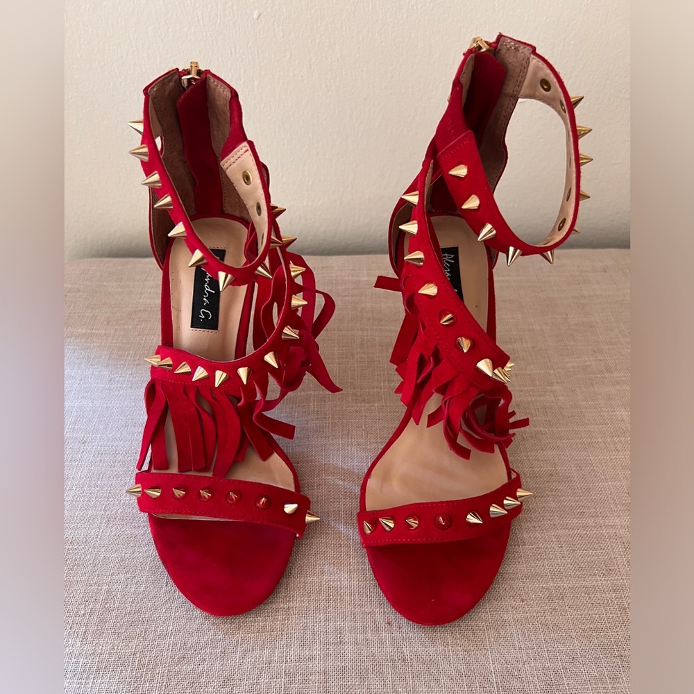 Alejandra G suede studded sandals